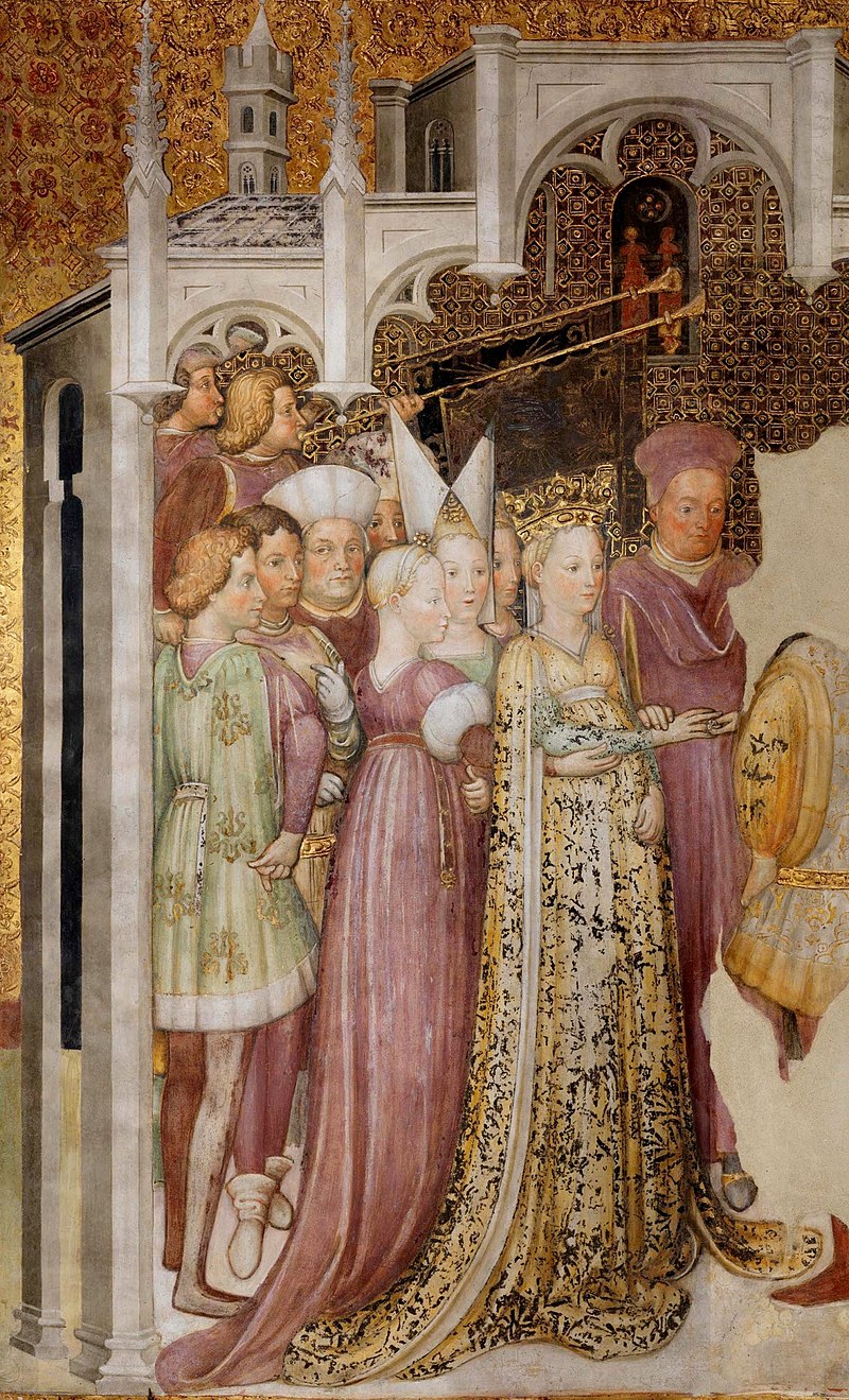 Teodolinda, affresco degli Zavattari, Cappella di Teodolinda, Monza, 1444.jpg
